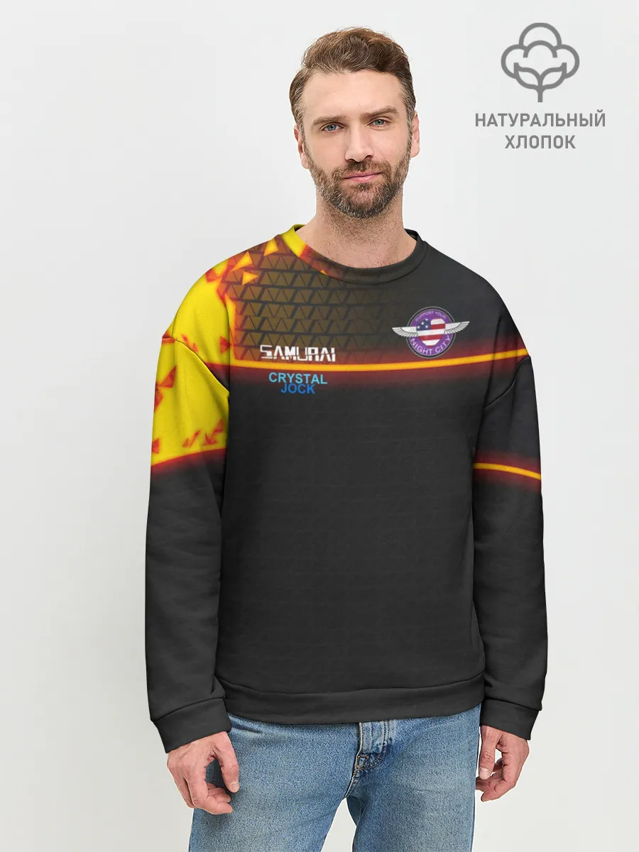 Мужской свитшот базовый / CYBERPUNK 2077 SAMURAI
