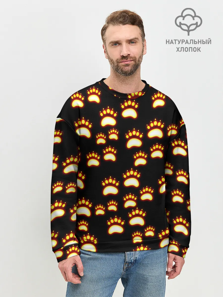 Мужской свитшот базовый / Сила удара медведя