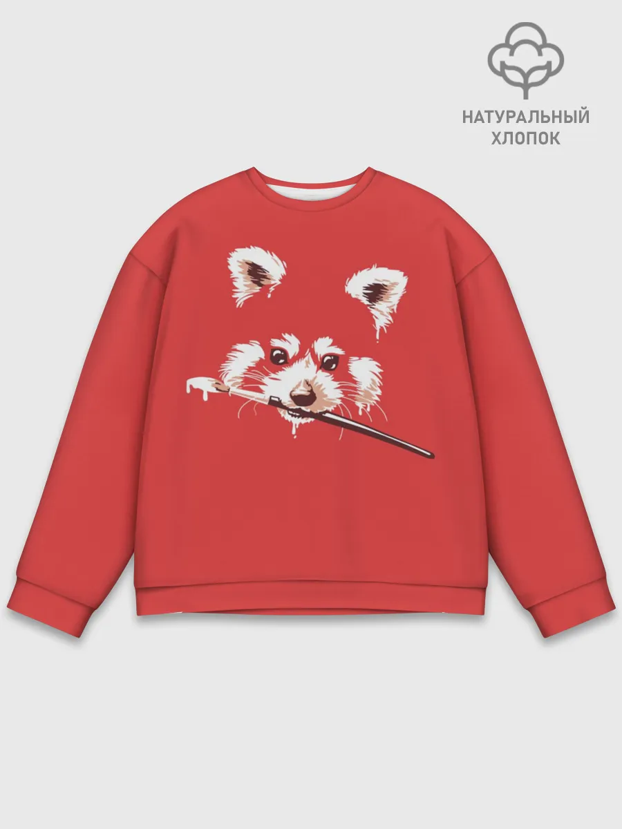 Мужской свитшот базовый / Красная панда