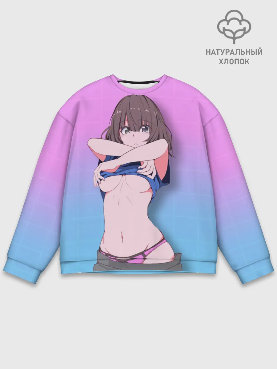 Мужской свитшот базовый / Anime girl with sword