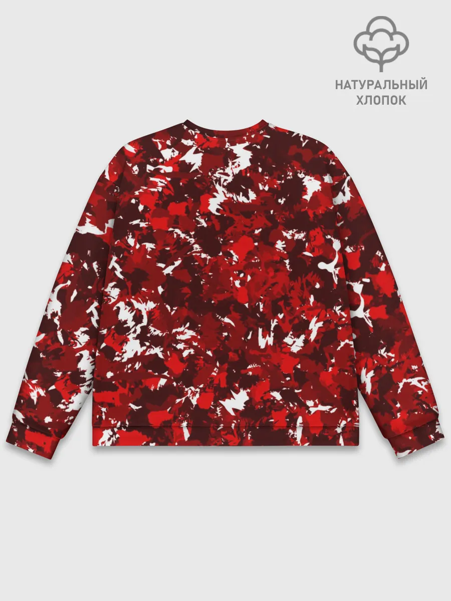 Мужской свитшот базовый / Краснобелый камуфляж с кабаном