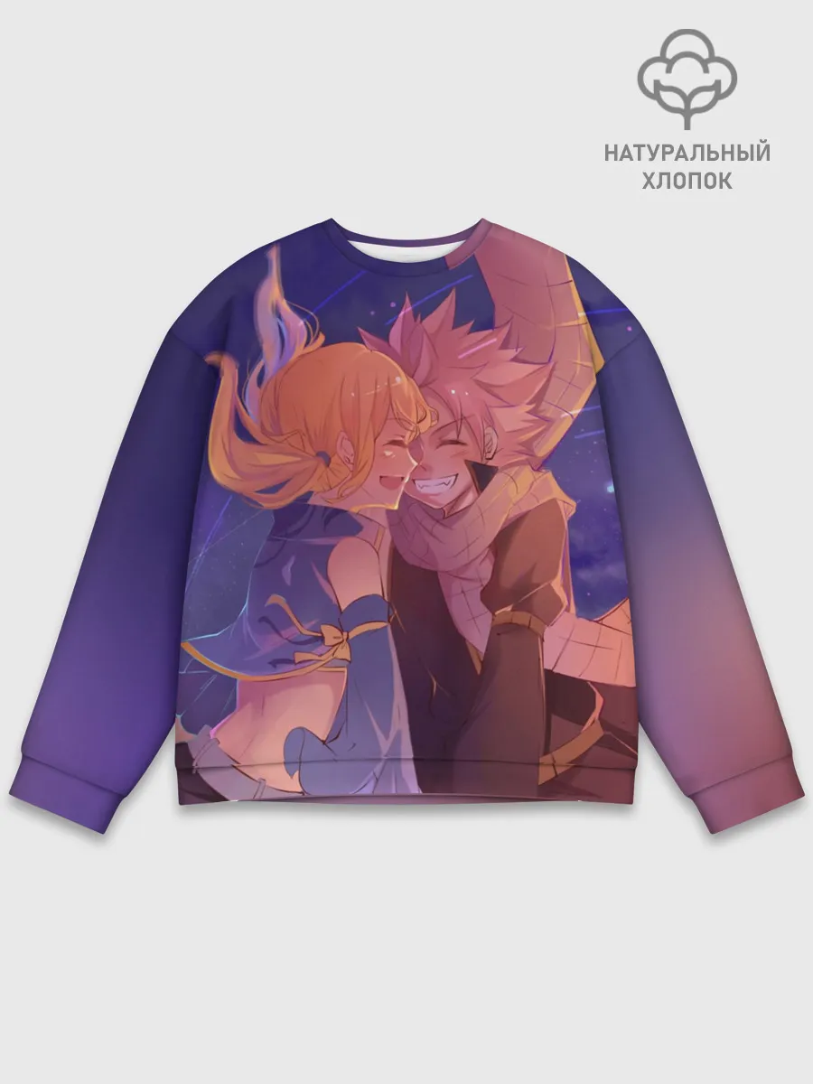 Мужской свитшот базовый / Люси Хартфилия и Нацу Драгнил