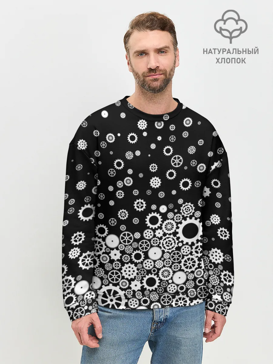 Мужской свитшот базовый / Шестеренки