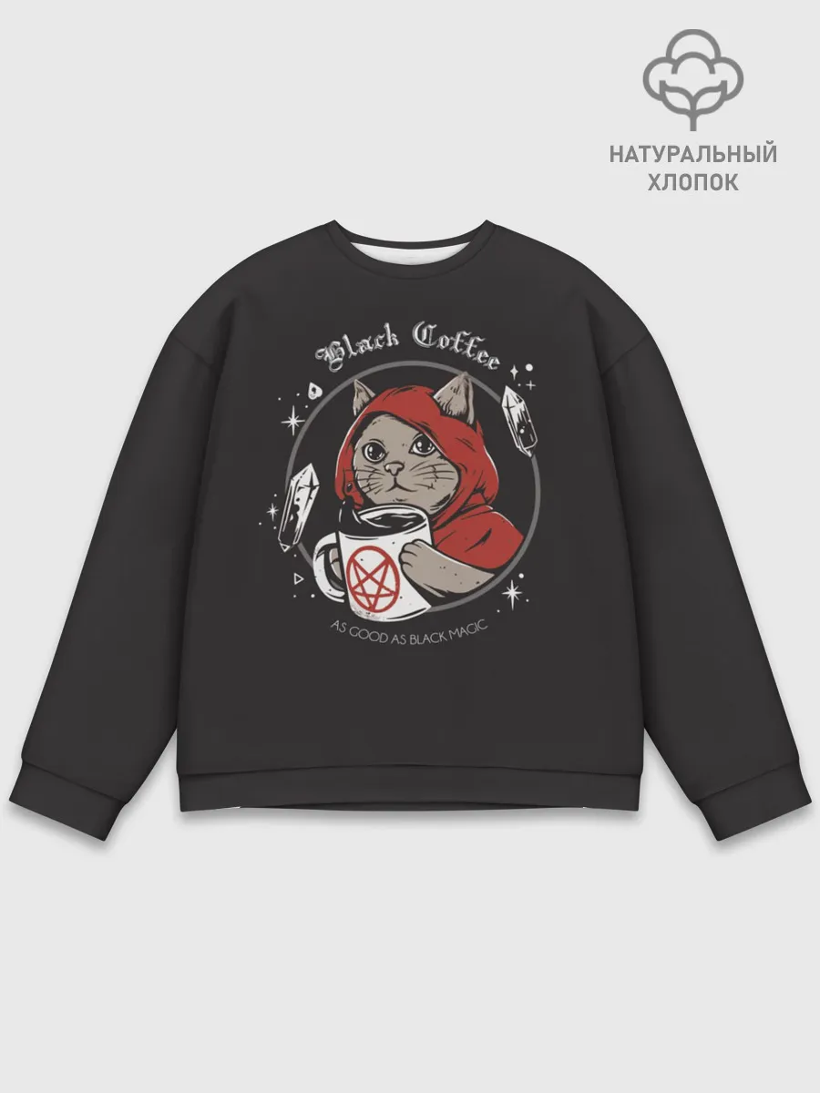 Мужской свитшот базовый / Cat Wizard