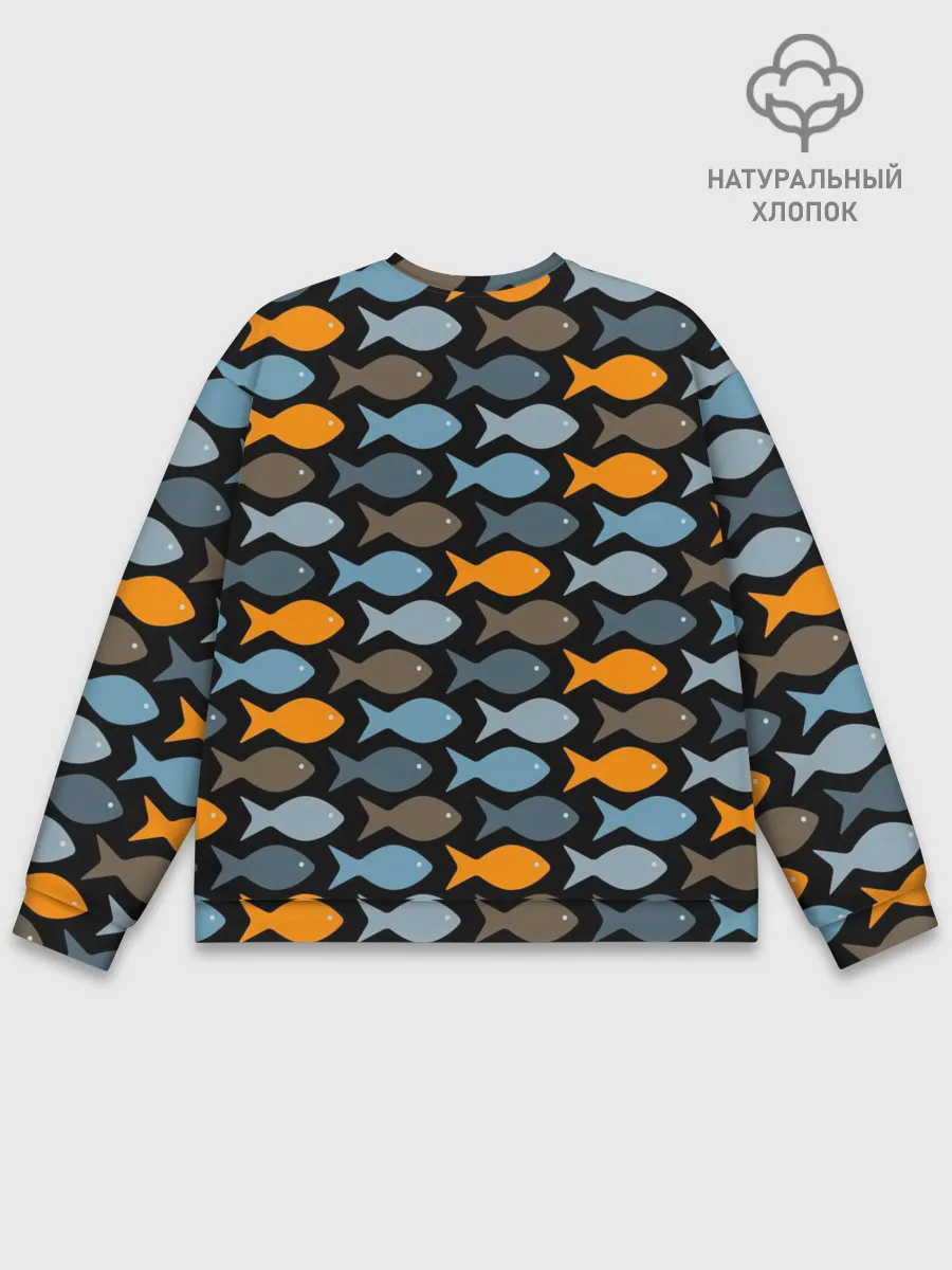 Мужской свитшот базовый / Рыбки