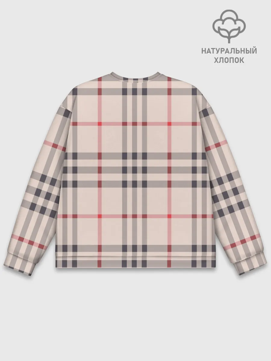 Мужской свитшот базовый / Светлая клетка