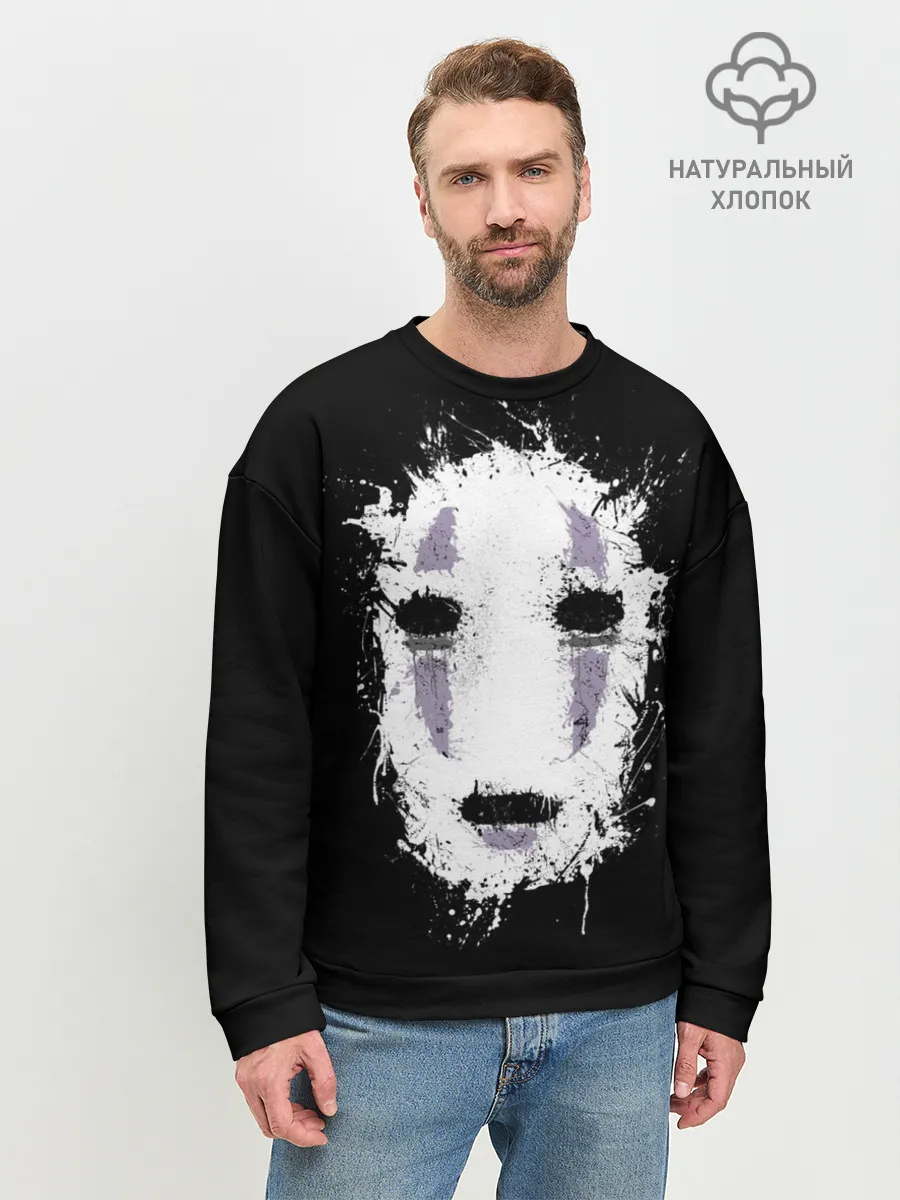 Мужской свитшот базовый / Маска Безымянного бога Каонаси