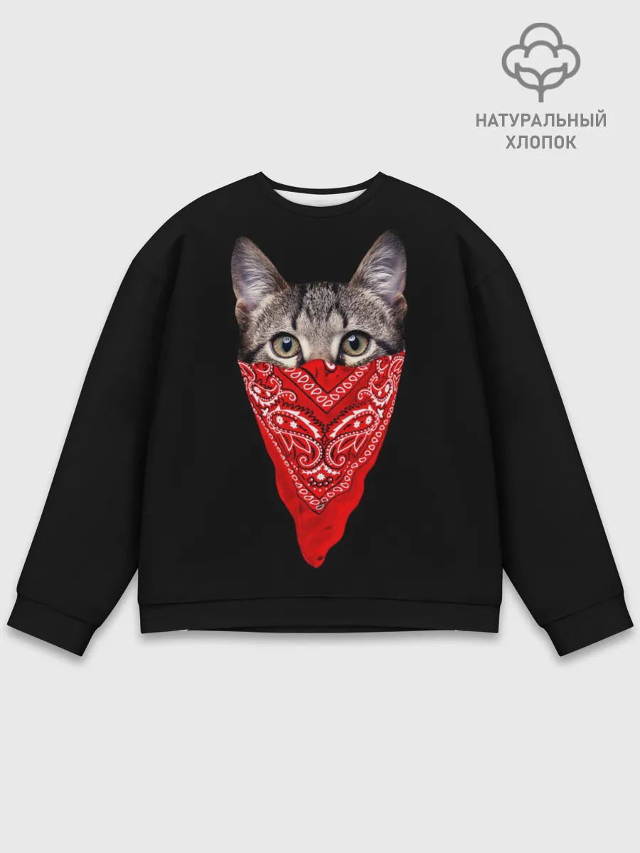 Мужской свитшот базовый / Gangsta Cat