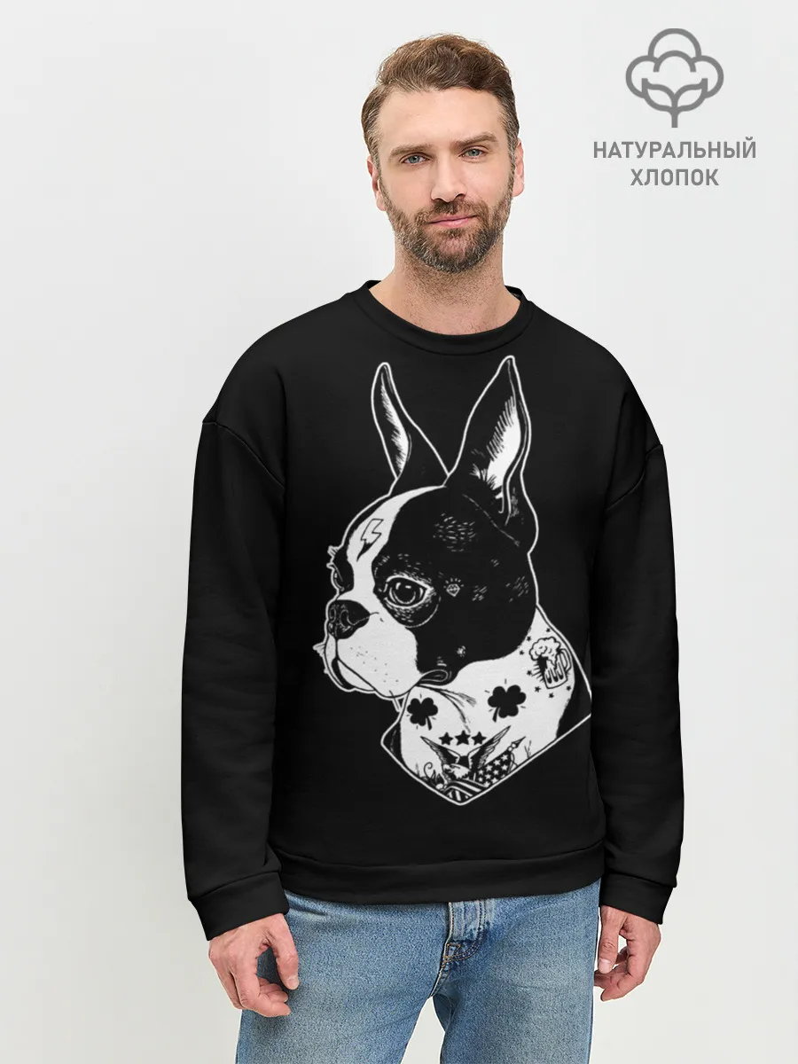 Мужской свитшот базовый / Французский Бульдог