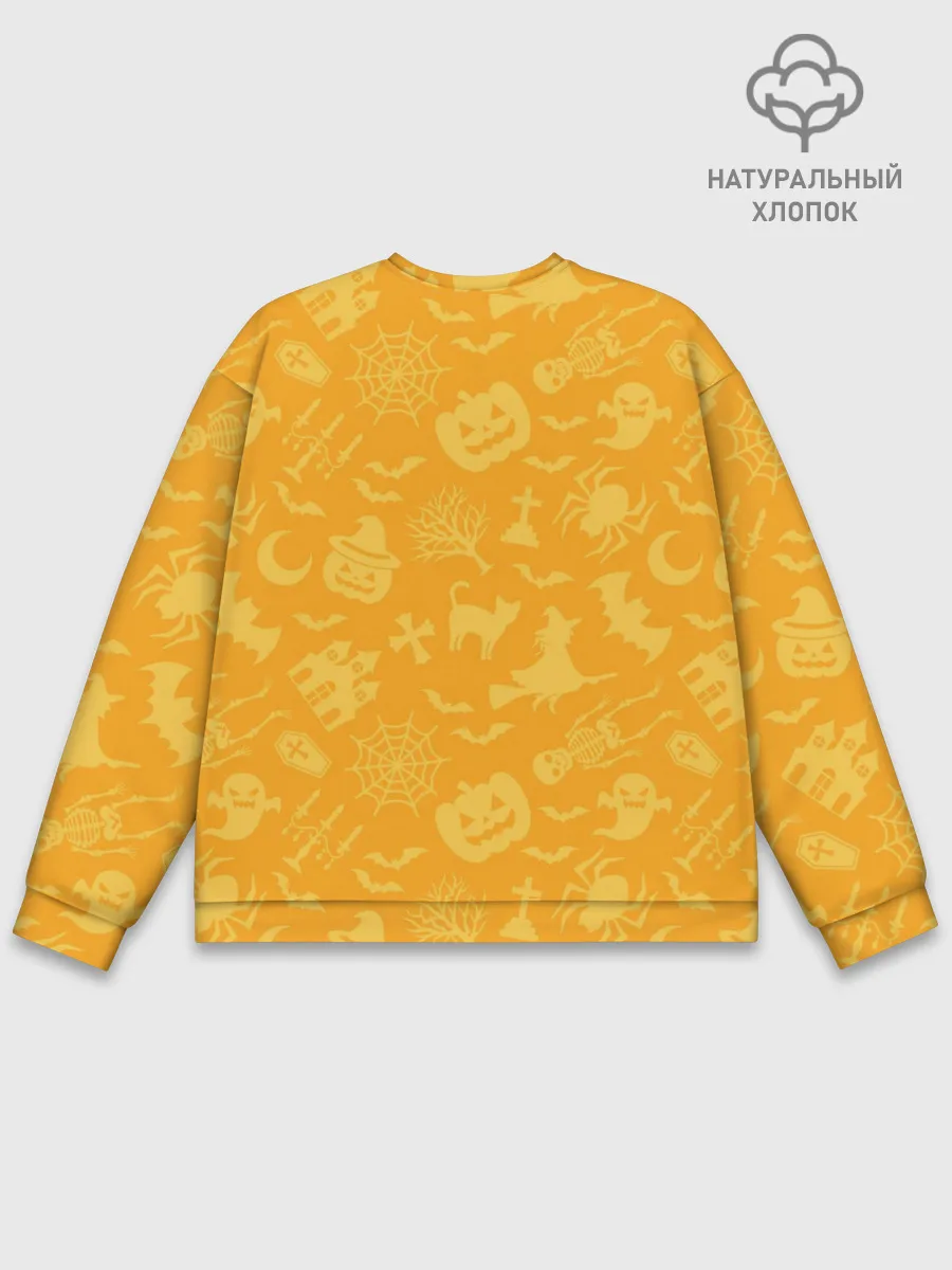 Мужской свитшот базовый / Совушка и хэллоуин