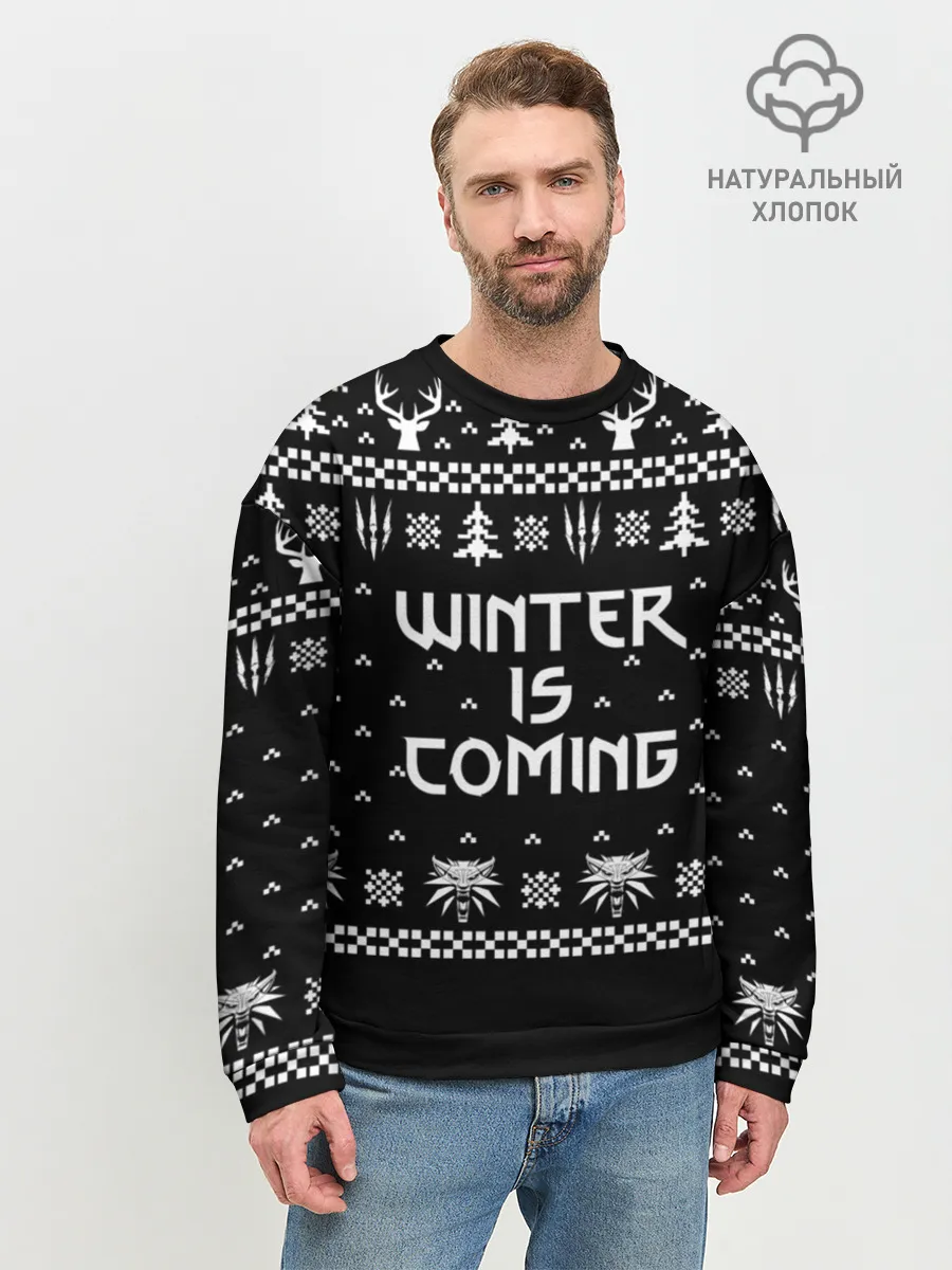 Мужской свитшот базовый / ВЕДЬМАК НОВОГОДНИЙ
