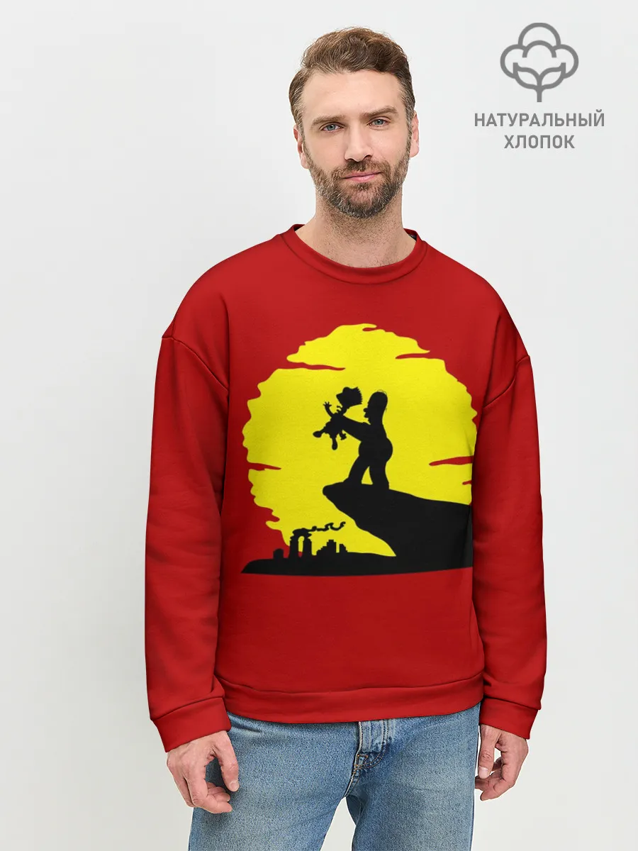 Мужской свитшот базовый / Гомер и Барт