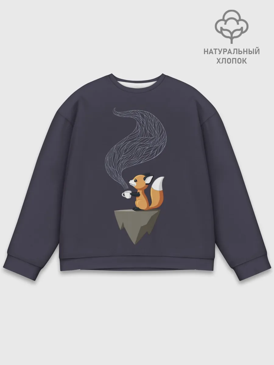 Мужской свитшот базовый / Coffee Fox