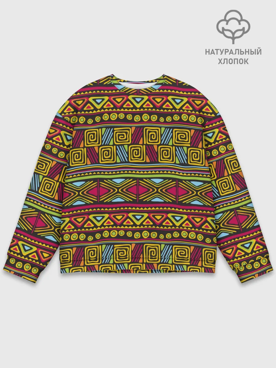 Мужской свитшот базовый / Этнический орнамент