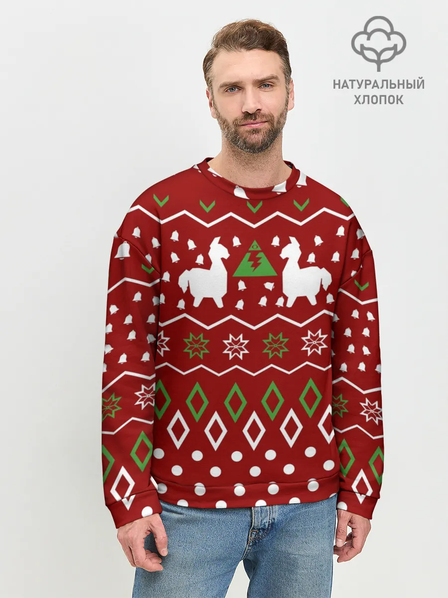 Мужской свитшот базовый / FORTNITE НОВОГОДНИЙ