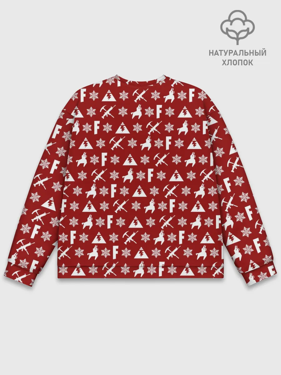 Мужской свитшот базовый / FORTNITE НОВОГОДНИЙ