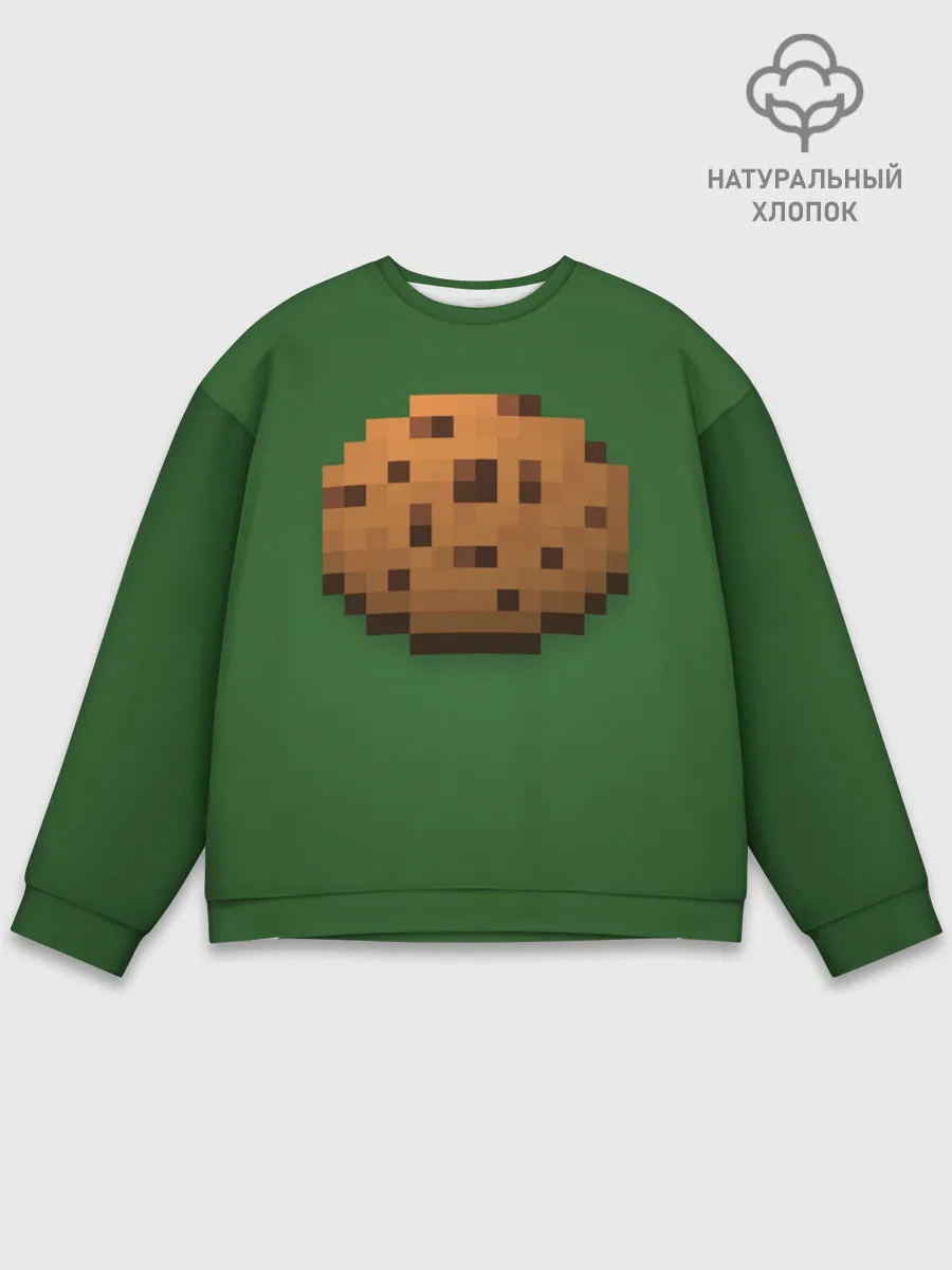 Мужской свитшот базовый / Minecraft Печенька