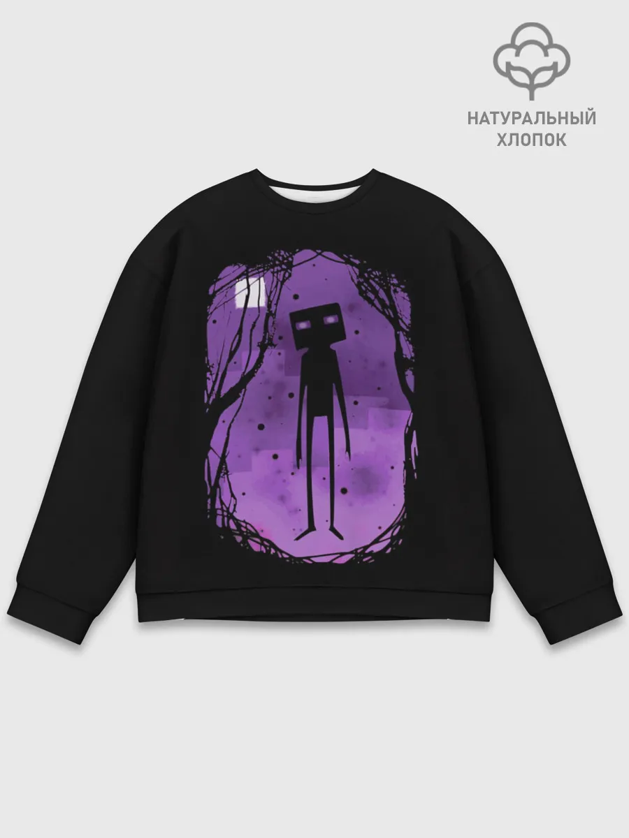 Мужской свитшот базовый / Minecraft Эндермен