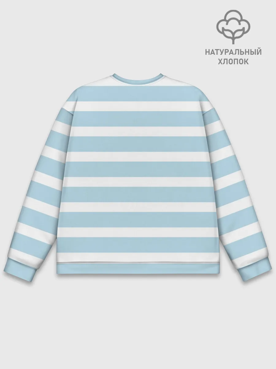 Мужской свитшот базовый / Кот на полосочках