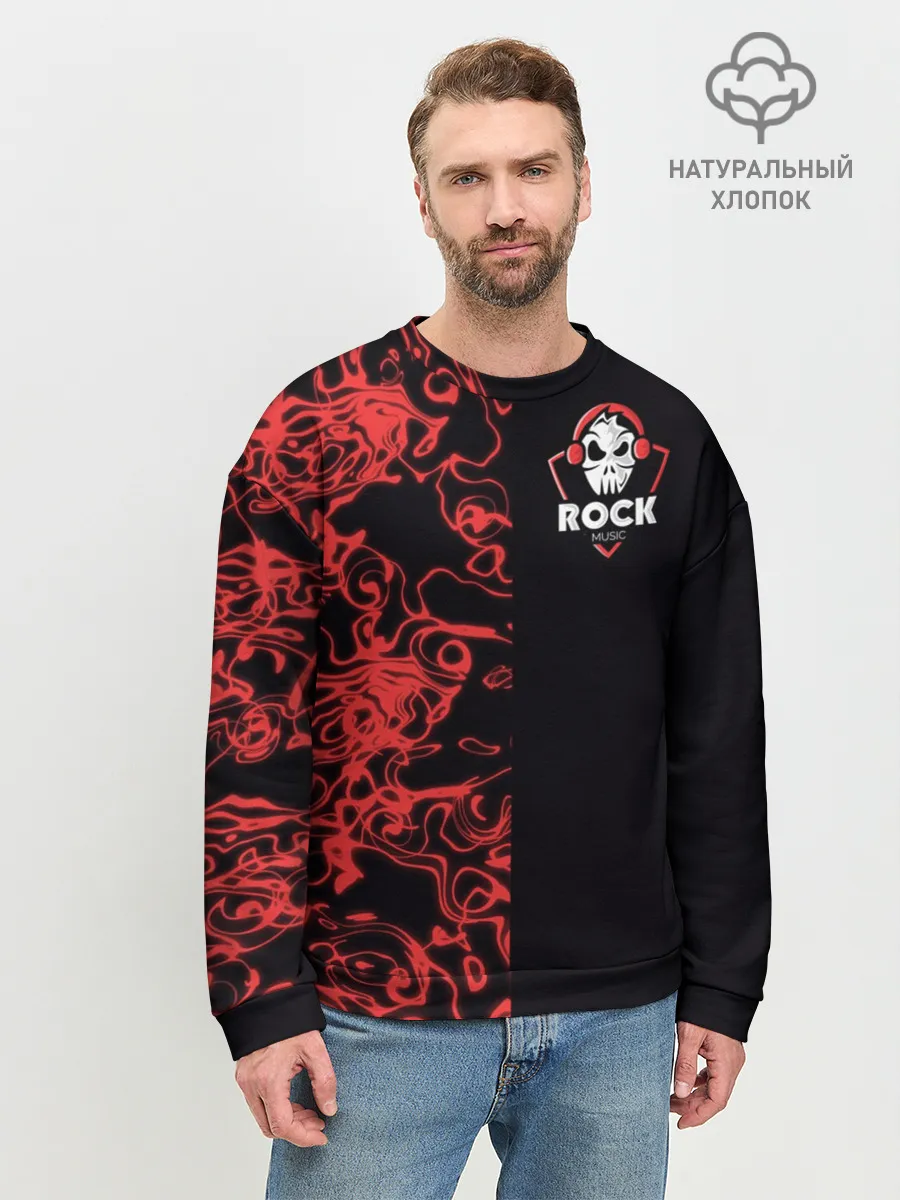 Мужской свитшот базовый / I Love Rock