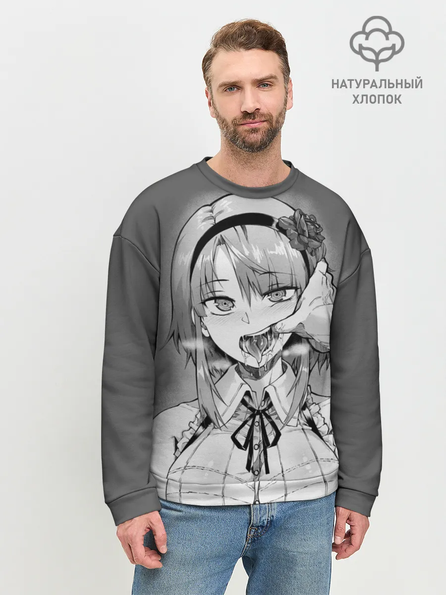 Мужской свитшот базовый / Show me your pretty mouth