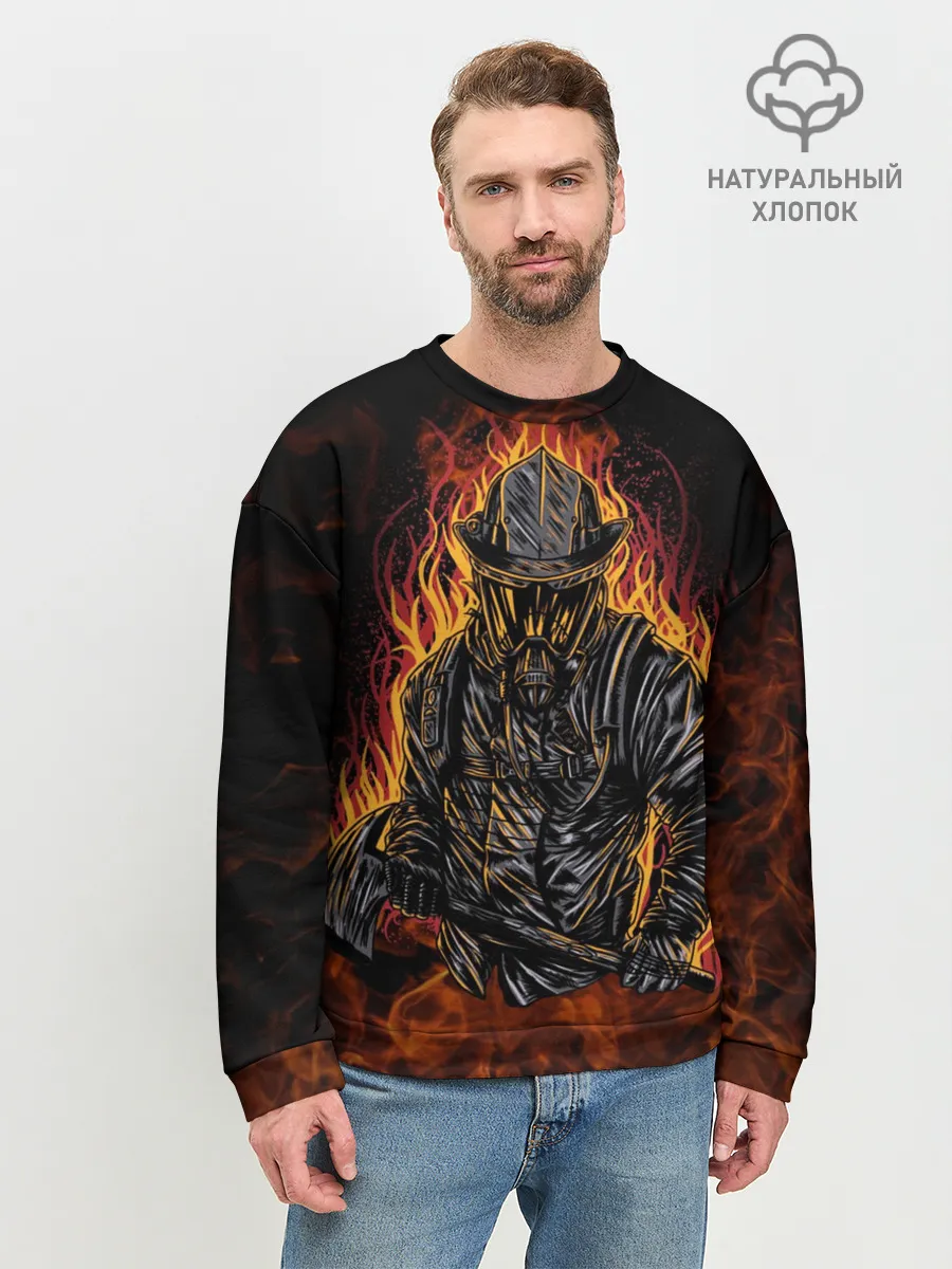 Мужской свитшот базовый / Пожарный