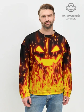 Мужской свитшот базовый / FIRE PUMPKIN