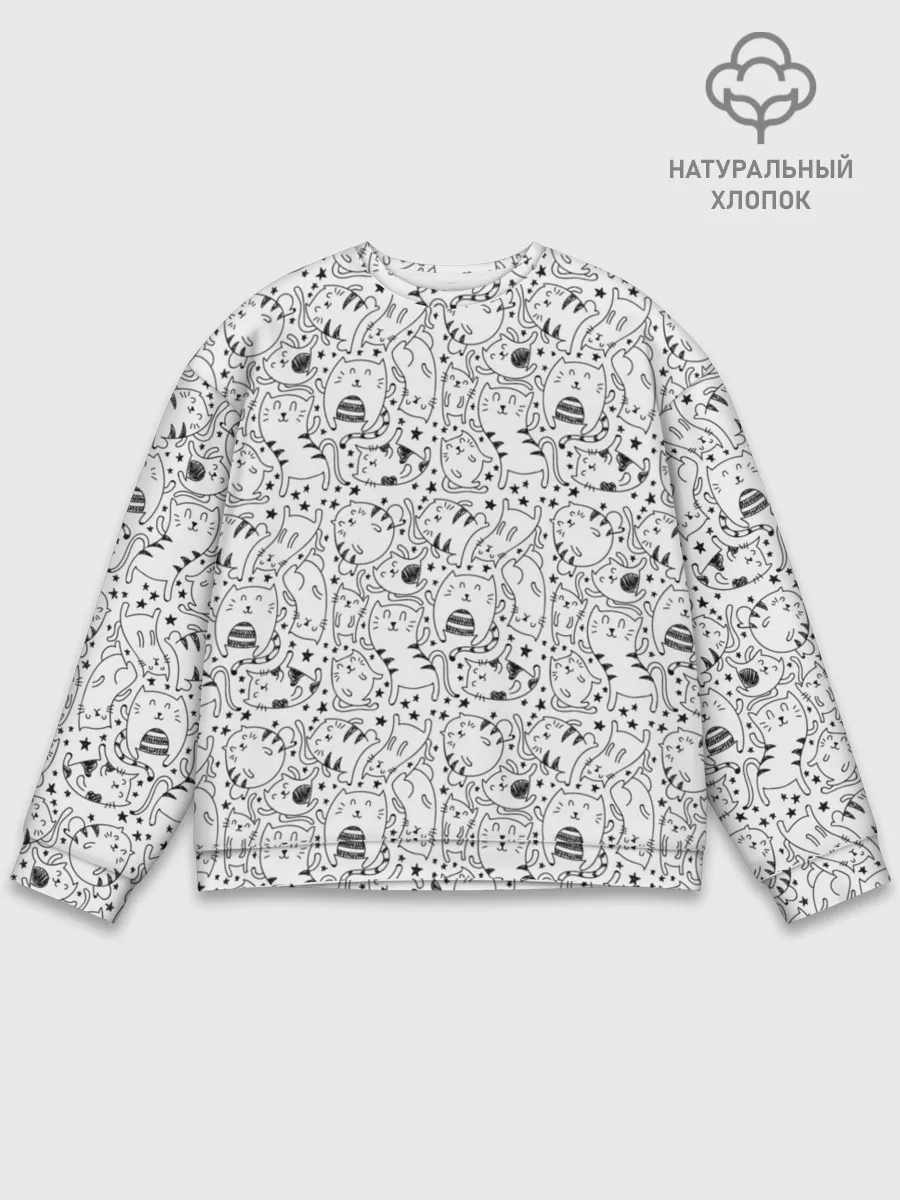 Мужской свитшот базовый / котики и кошки