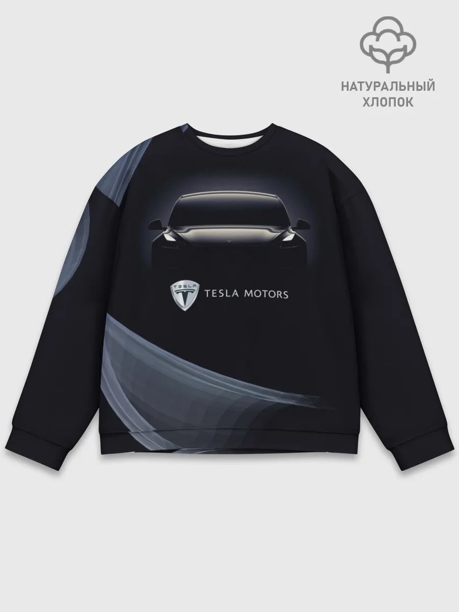 Мужской свитшот базовый / Tesla Model 3