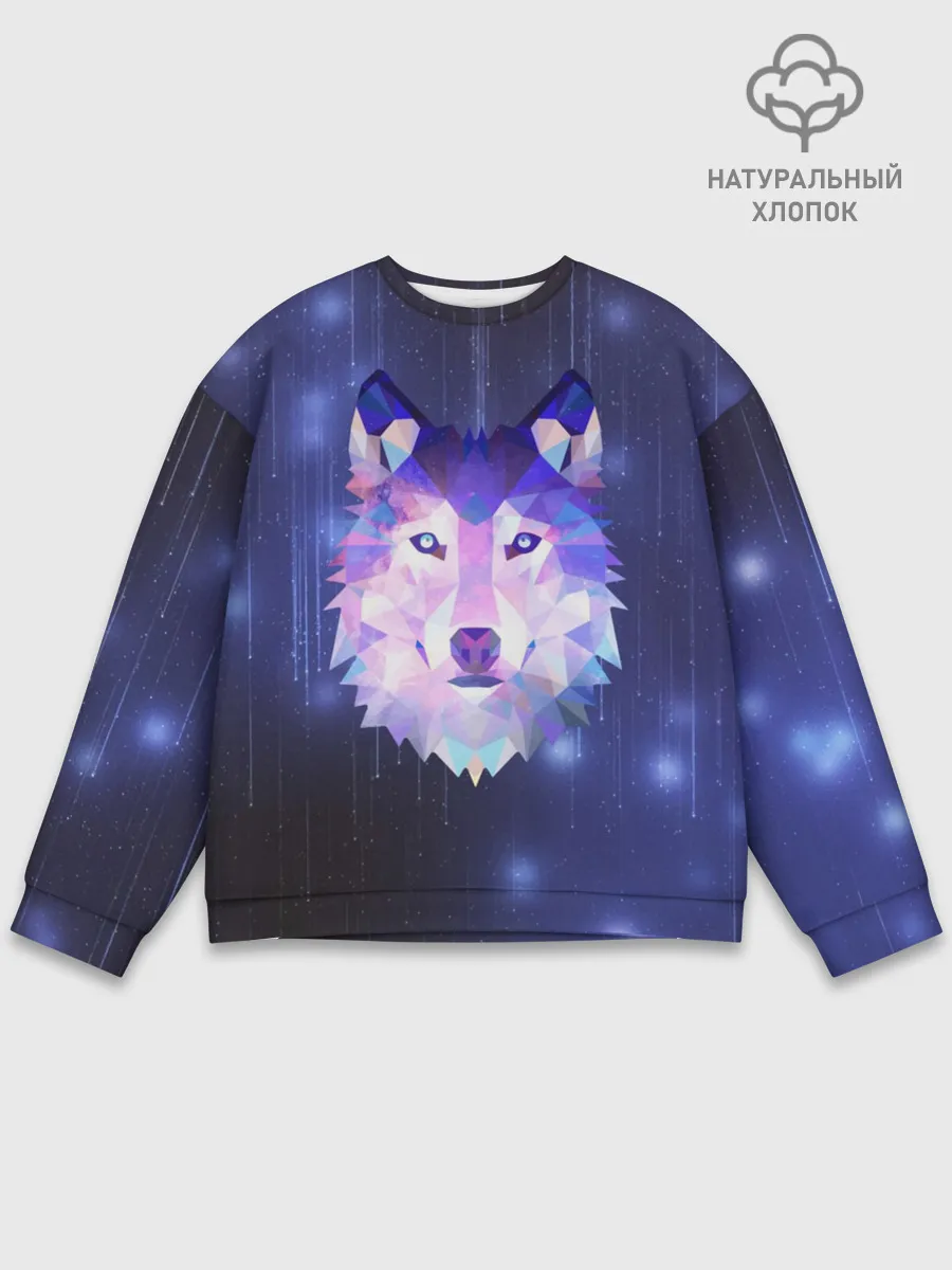 Мужской свитшот базовый / Космический Волк