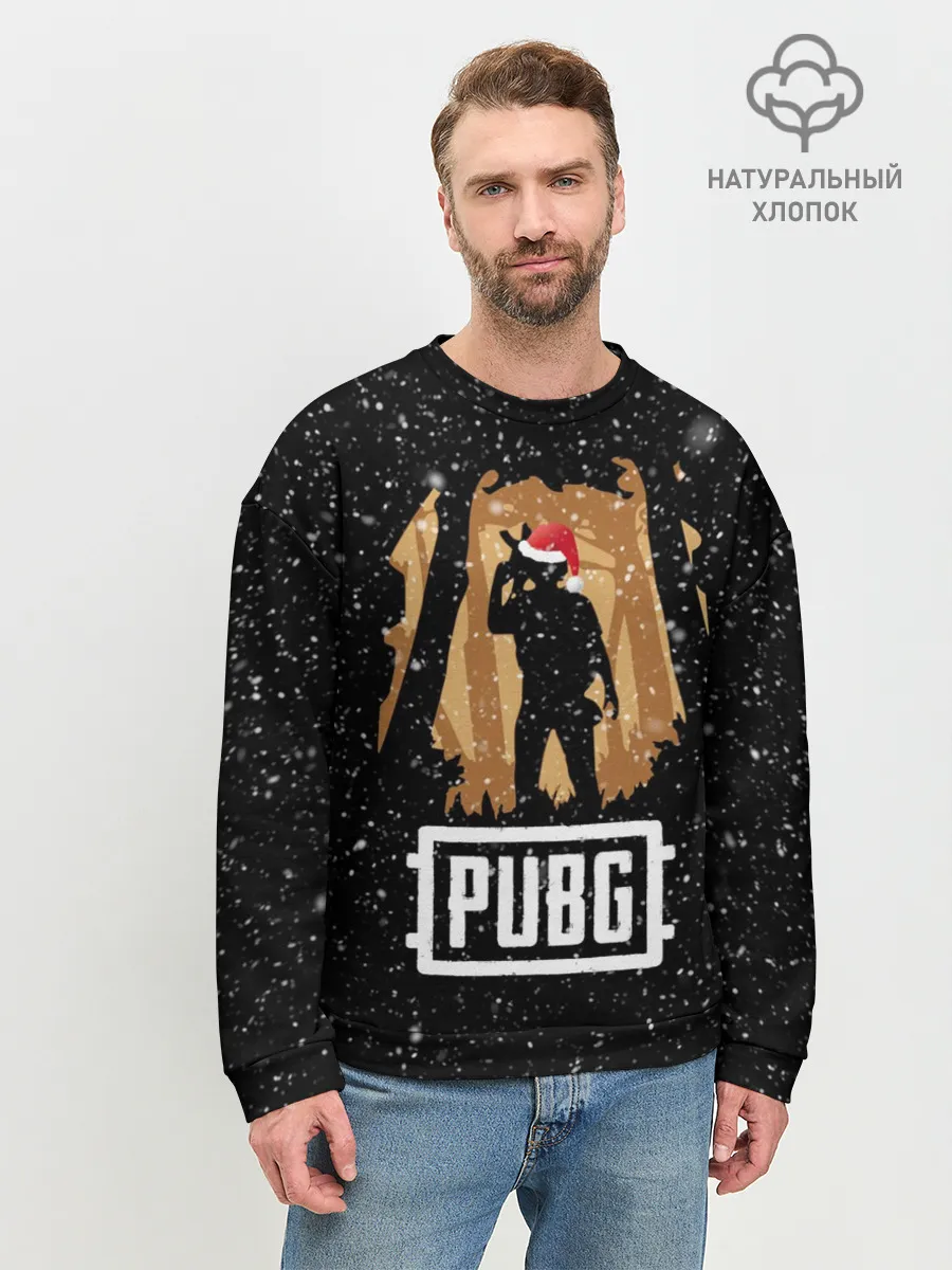 Мужской свитшот базовый / Новогодний PUBG