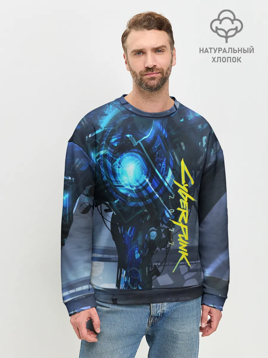 Мужской свитшот базовый / CYBERPUNK 2077