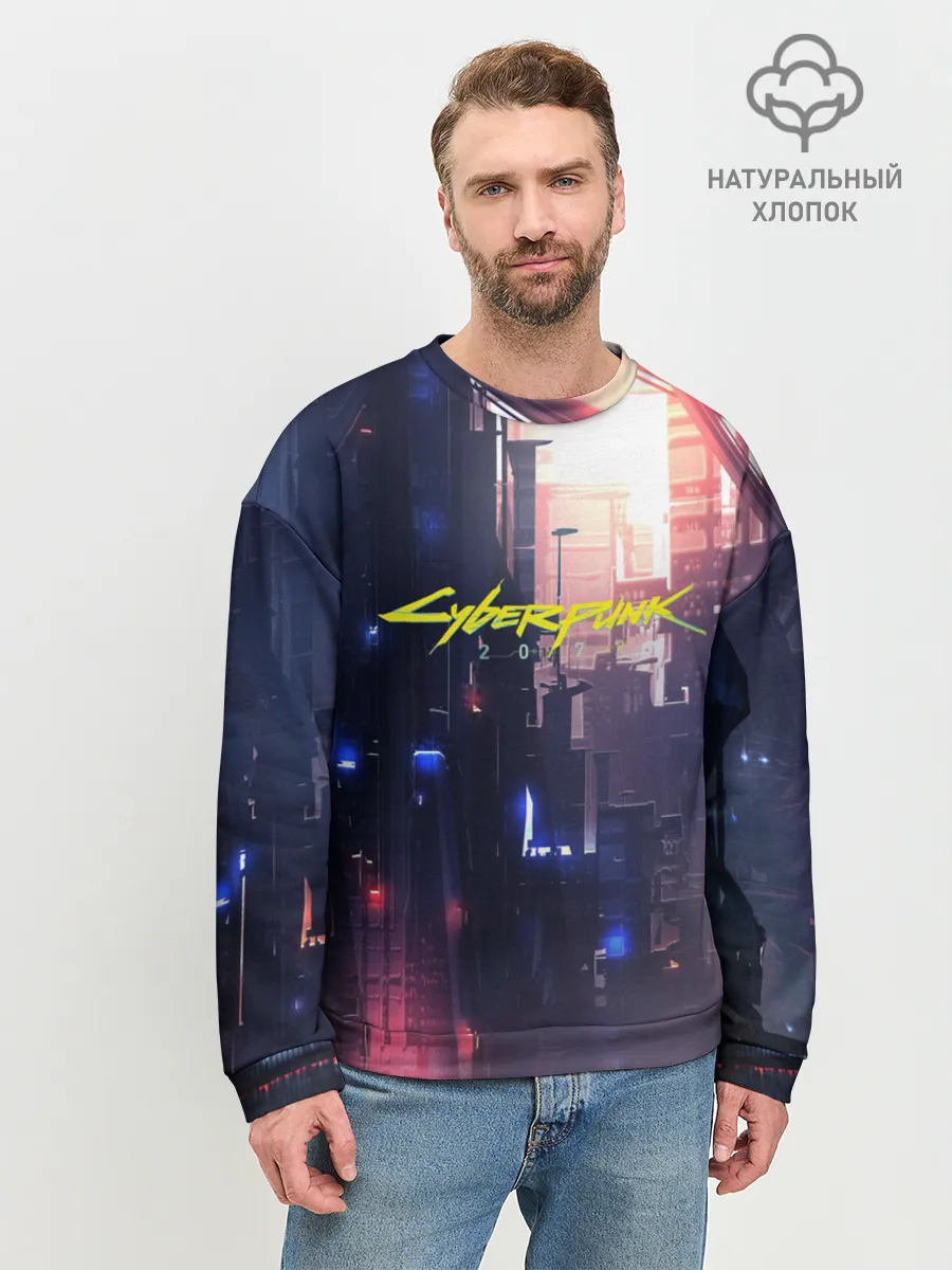 Мужской свитшот базовый / Cyberpunk 2077