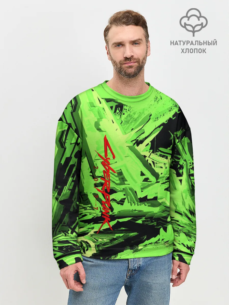 Мужской свитшот базовый / Cyberpunk 2077