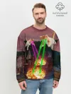 Мужской свитшот базовый / Кошачья Атака!