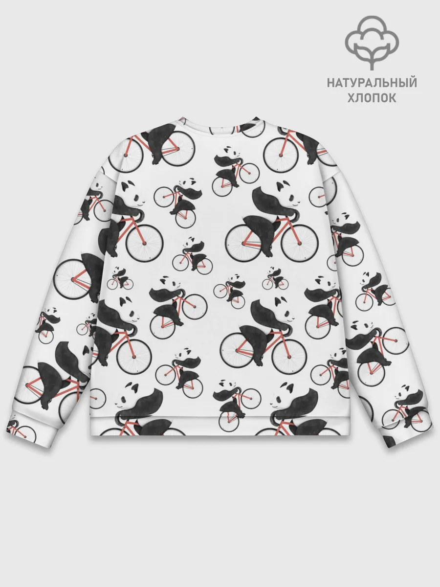 Мужской свитшот базовый / Панды На Велосипеде