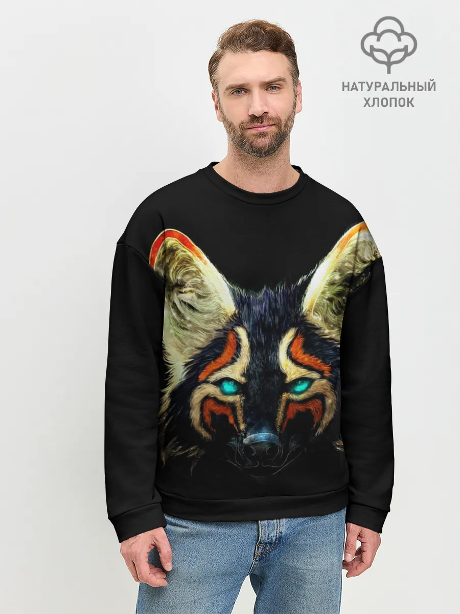 Мужской свитшот базовый / Рыжий лис