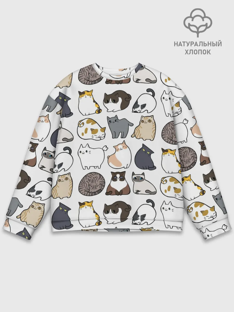 Мужской свитшот базовый / Котики