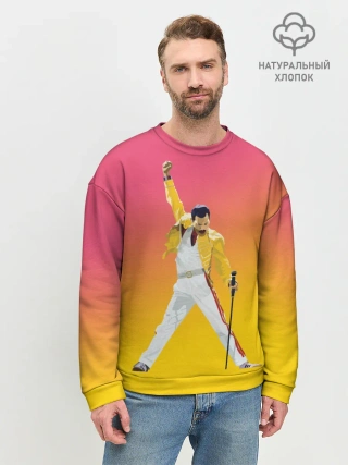 Мужской свитшот базовый / Queen: Фредди Меркьюри