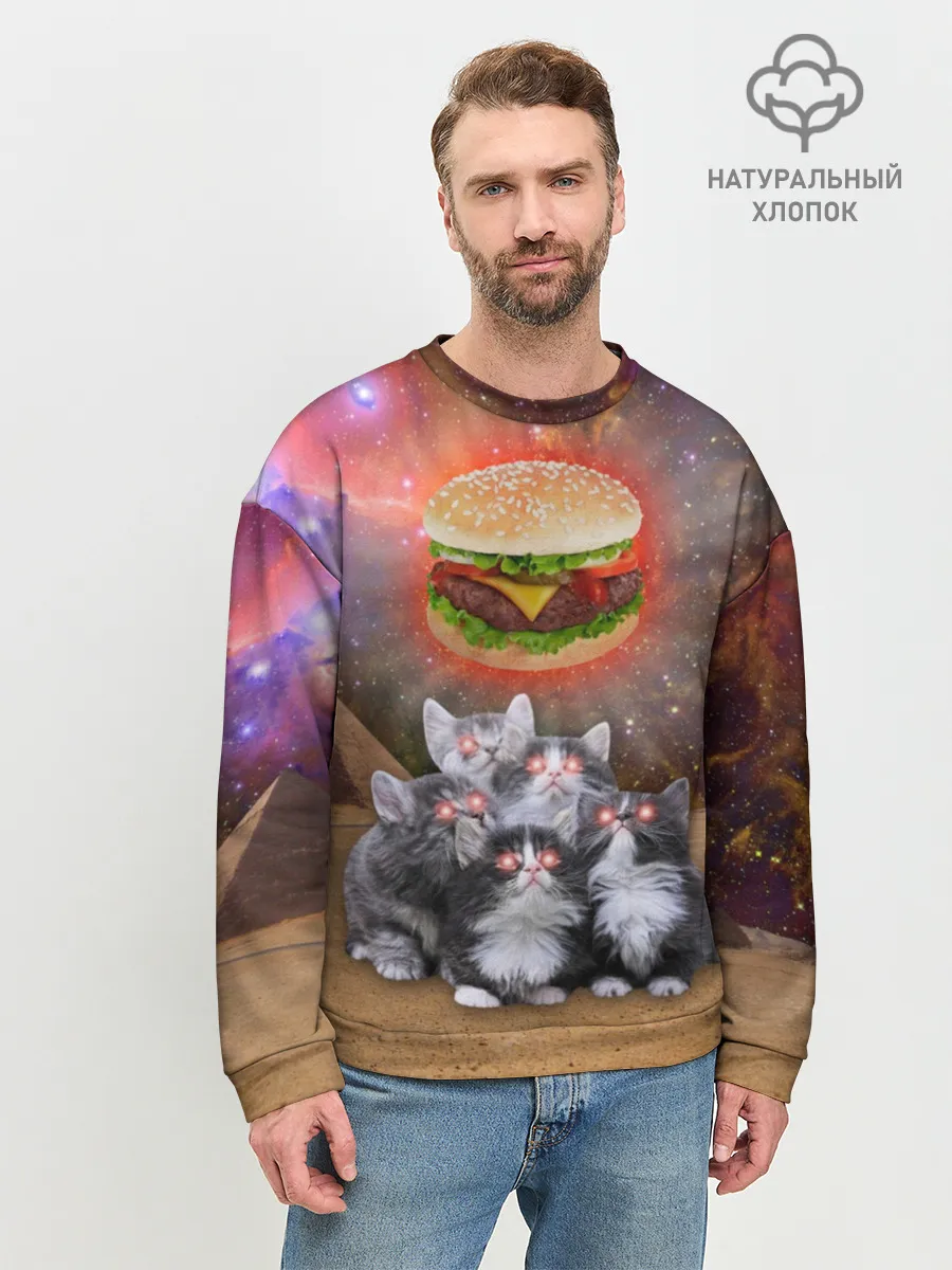 Мужской свитшот базовый / Египетские Коты