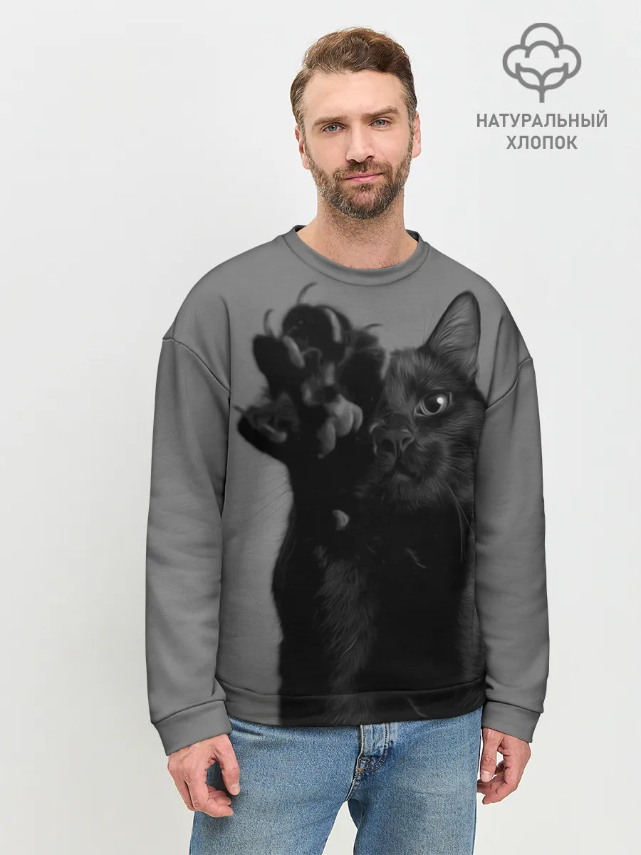 Мужской свитшот базовый / Котик