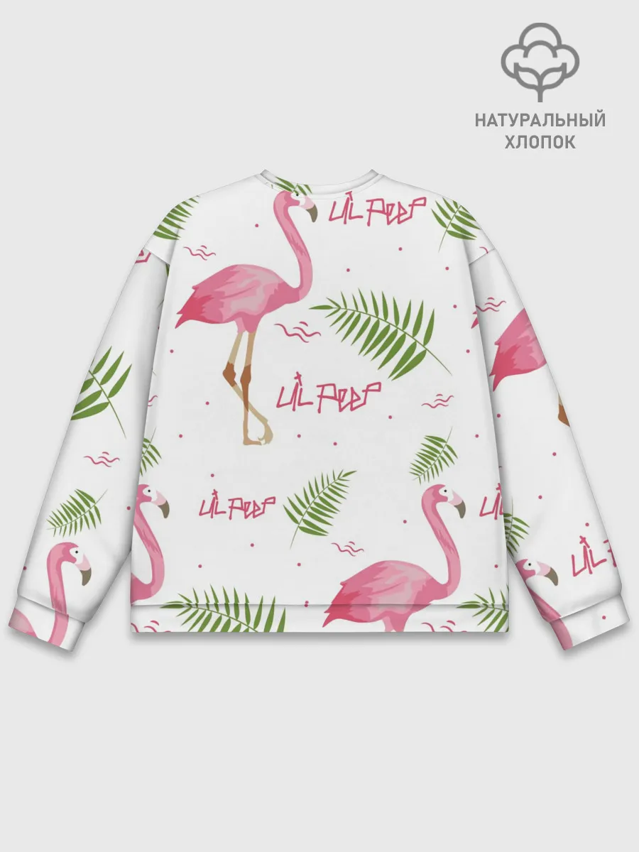 Мужской свитшот базовый / Lil Peep pink flamingo