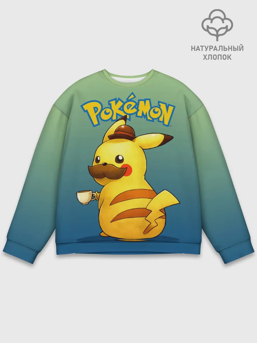 Мужской свитшот базовый / Детектив Пикачу покемон