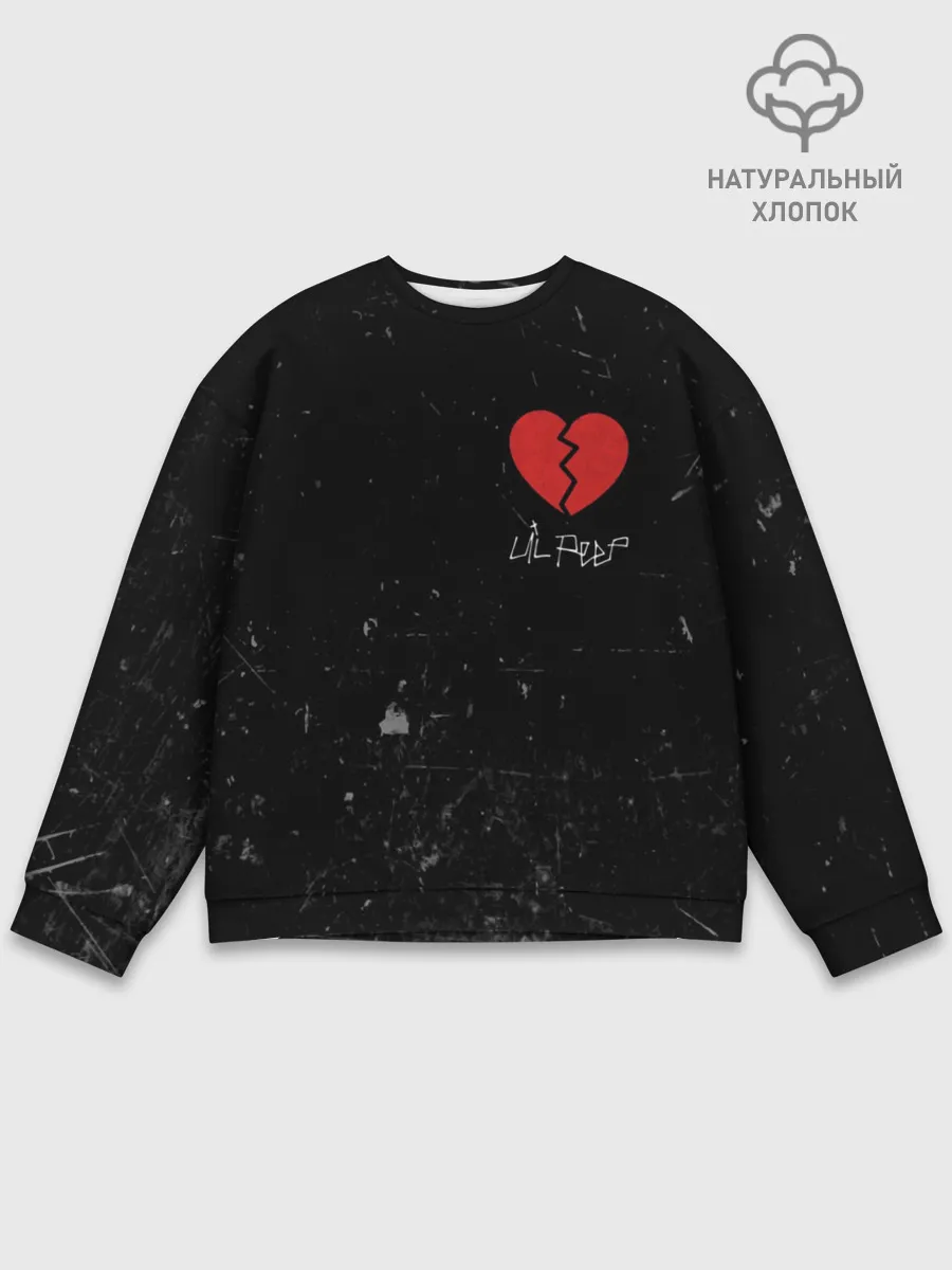 Мужской свитшот базовый / Lil Peep Broken Heart