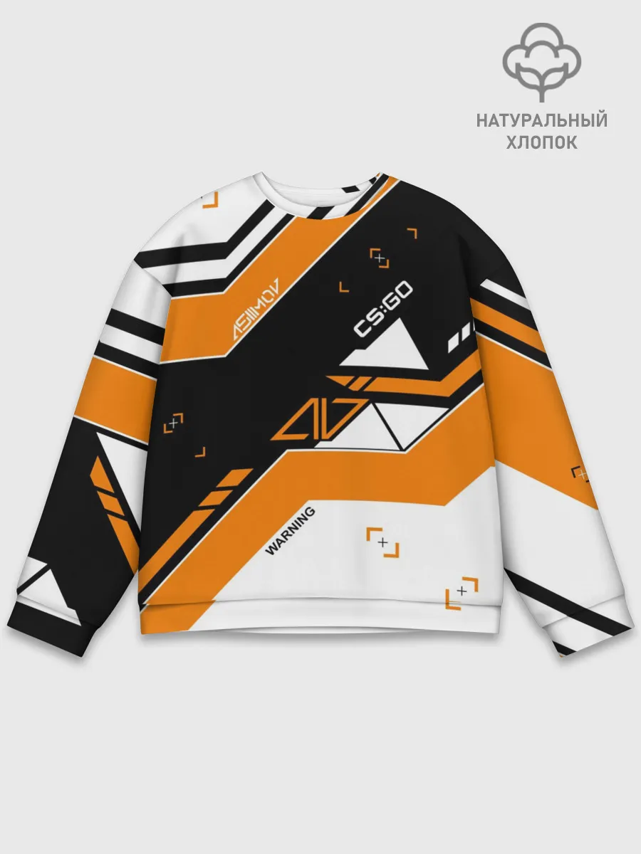 Мужской свитшот базовый / CS:GO - Asiimov Inverted