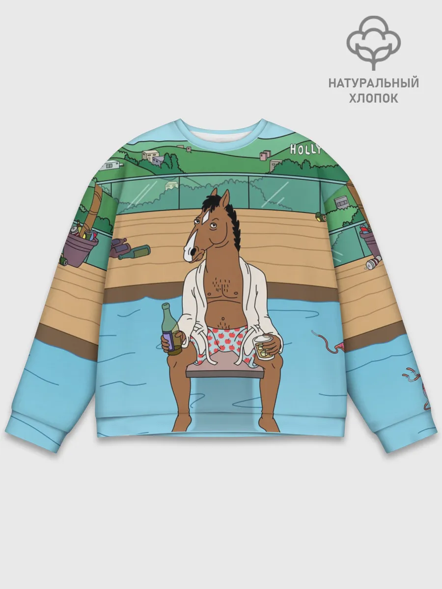 Мужской свитшот базовый / Конь БоДжек