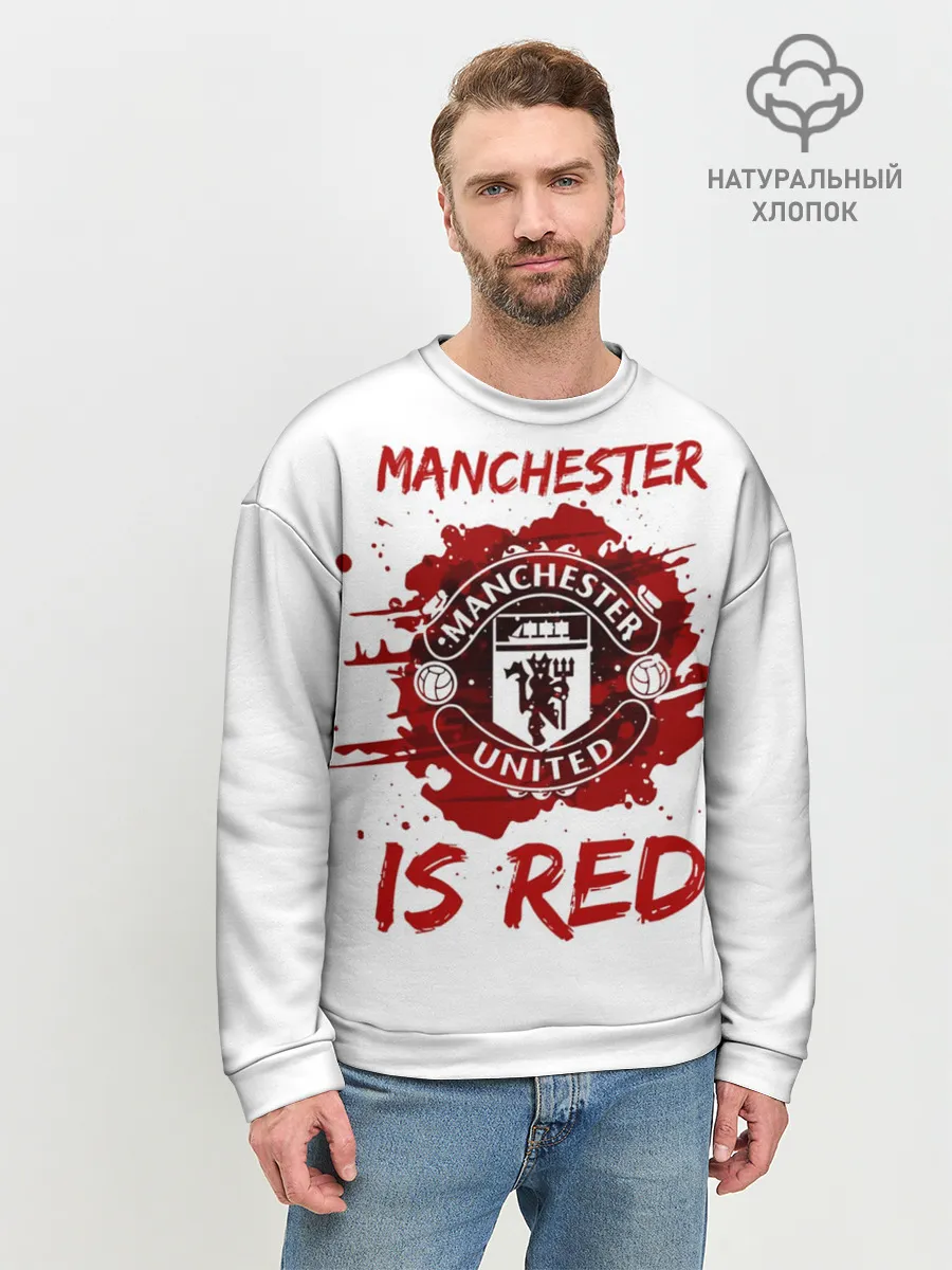 Мужской свитшот базовый / Манчестер Юнайтед