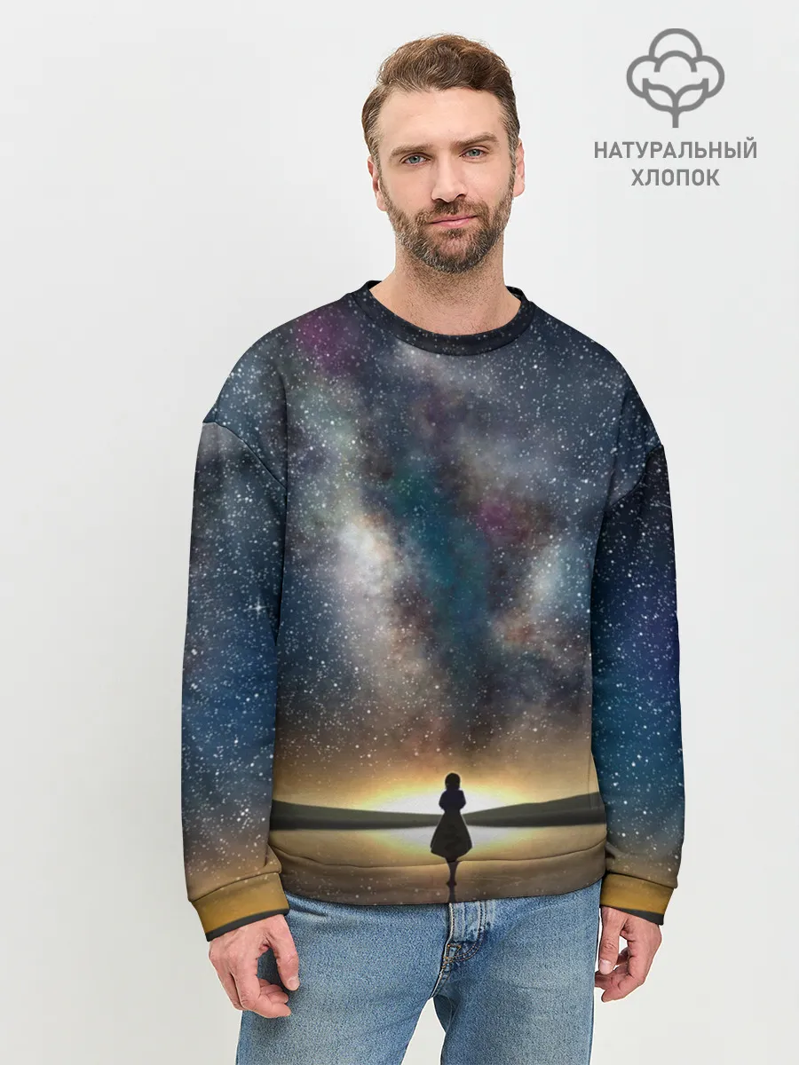 Мужской свитшот базовый / VIOLET EVERGARDEN. Космос