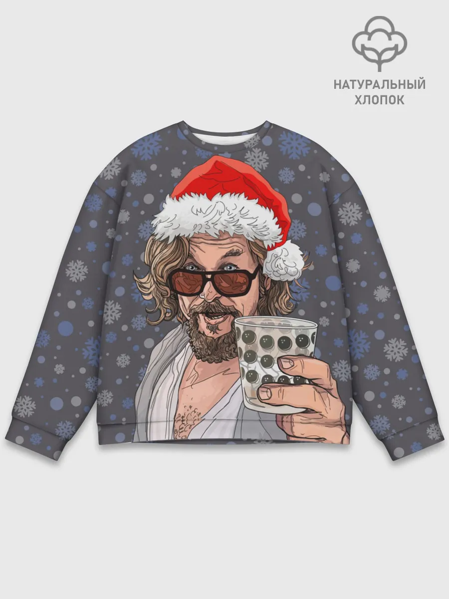 Мужской свитшот базовый / Лебовски Санта
