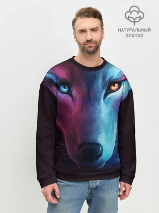 Мужской свитшот базовый / NEON WOLF | НЕОНОВЫЙ ВОЛК